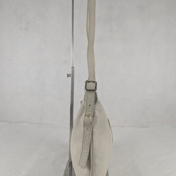 Longchamp Le Pliage Quadri White Hobo Shoulder/Crossbody Bag Ship Fast AUTHENTIC - Picture 4 of 14